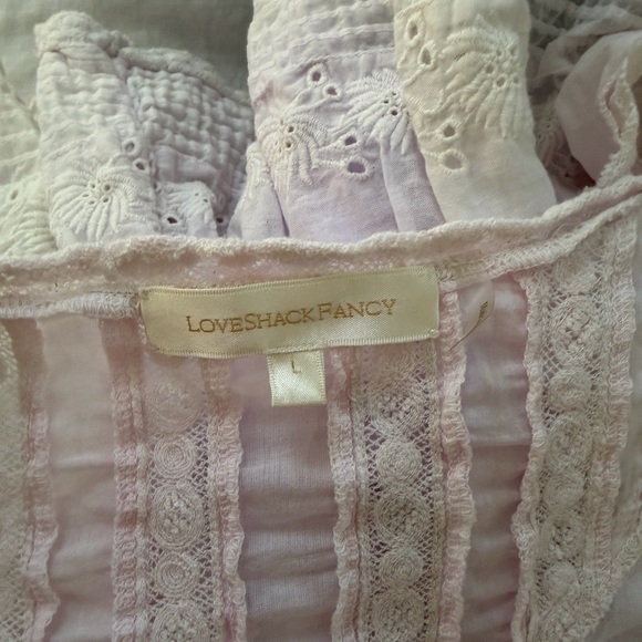 LoveShackFancy Pink Ruffled Mini Dress - Picture 6 of 6